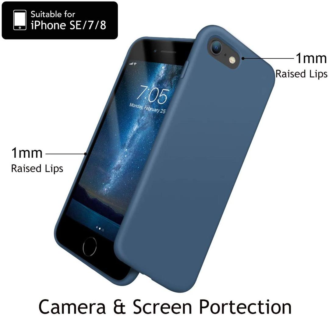 Silikonový TPU kryt pro iPhone 7 / 8 / SE 2020, námořnická modrá